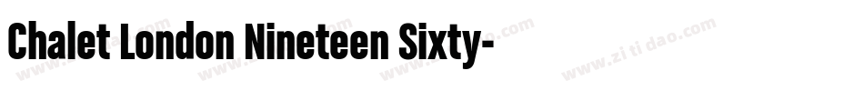 Chalet London Nineteen Sixty字体转换